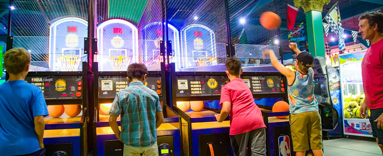 players at the arcade